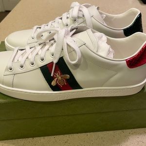 Gucci Ace Embroidered Leather Sneaker